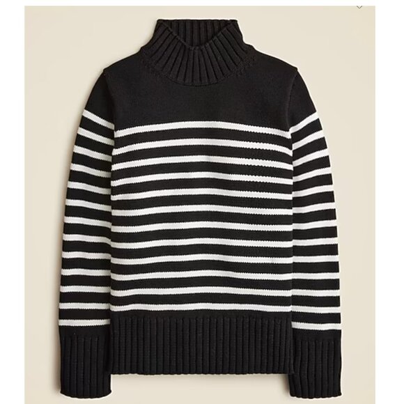 J. Crew Sweaters - J.Crew Cotton turtleneck sweater in stripe